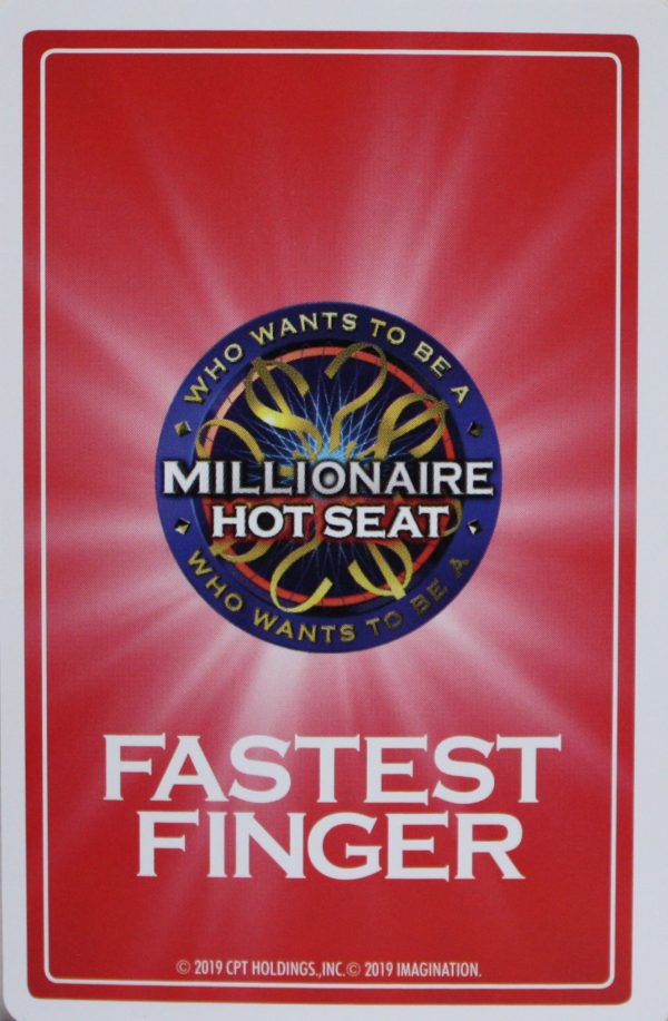 PARTS ONLY - Who Wants To Be A Millionaire Hot Seat Board Game - (1) Red Fastest Finger Letter C Card Only