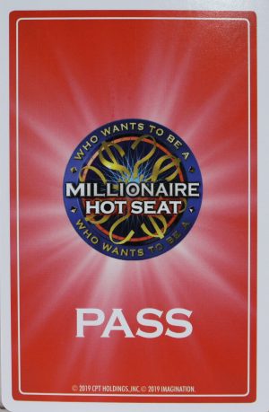 PARTS ONLY - Who Wants To Be A Millionaire Hot Seat Board Game - (1) Red Pass Card Only