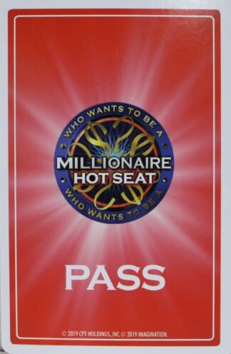 PARTS ONLY - Who Wants To Be A Millionaire Hot Seat Board Game - (1) Red Pass Card Only