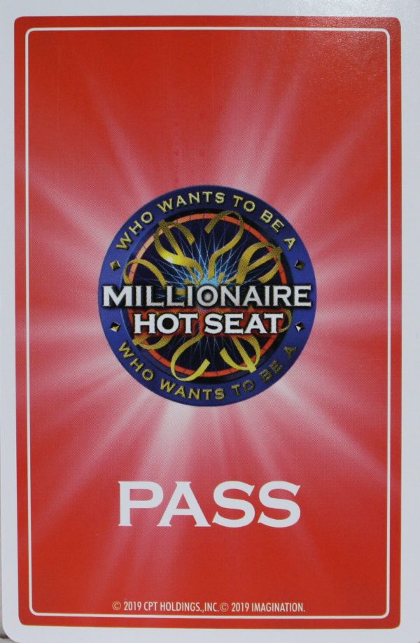 PARTS ONLY - Who Wants To Be A Millionaire Hot Seat Board Game - (1) Red Pass Card Only