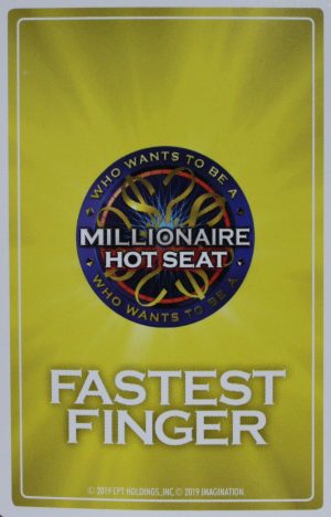 PARTS ONLY - Who Wants To Be A Millionaire Hot Seat Board Game - (1) Yellow Fastest Finger Letter A Card Only
