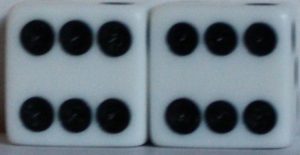 PARTS ONLY - Monopoly Board Game 1996 Edition - (1) Pair of two Dice Only