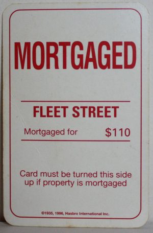 PARTS ONLY - Monopoly Board Game 1996 Edition - (1) Fleet Street Card Only