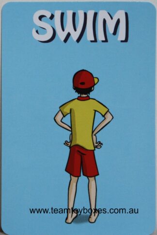PARTS ONLY - Hot Grommet Surf Star Challenge Board Game - (1) #1 Swim Card Only