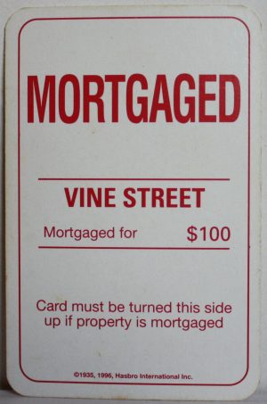 PARTS ONLY - Monopoly Board Game 1996 Edition - (1) Vine Street Card Only