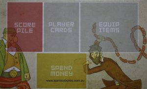 PARTS ONLY - Pixel Lincoln Deck Building Game - (1) Player Tableau Only