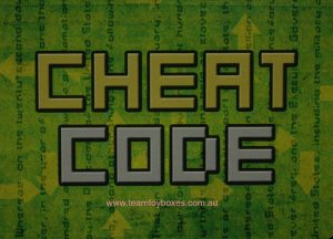 PARTS ONLY - Pixel Lincoln Deck Building Game - (1) Big Head Mode Cheat Code Card Only