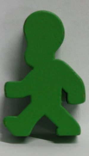 PARTS ONLY - Pixel Lincoln Deck Building Game - (1) Green Pixel Lincoln Wooden Meeple
