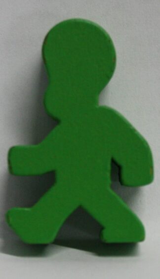 PARTS ONLY - Pixel Lincoln Deck Building Game - (1) Green Pixel Lincoln Wooden Meeple
