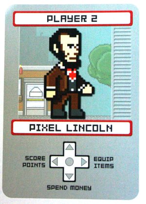 PARTS ONLY - Pixel Lincoln Deck Building Game - (1) Player 2 Red Pixel Lincoln Card Only