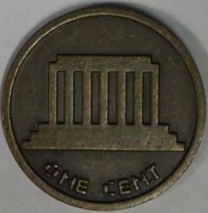 PARTS ONLY - Pixel Lincoln Deck Building Game - (1) Pixel Lincoln Specialty Coin Only