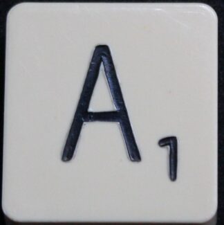 PARTS ONLY - Scrabble Board Game 1955 J.W. Spear - Production and Marketing Company Edition - (1) Plastic Letter A Only