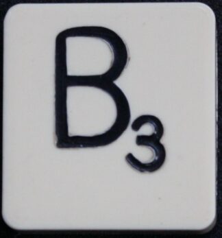 PARTS ONLY - Scrabble Board Game 1955 J.W. Spear - Production and Marketing Company Edition - (1) Plastic Letter B Only