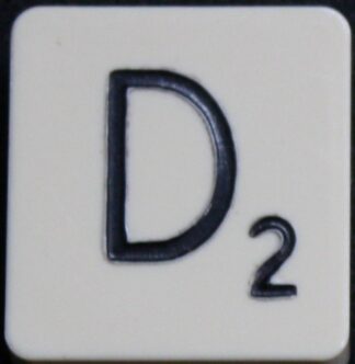 PARTS ONLY - Scrabble Board Game 1955 J.W. Spear - Production and Marketing Company Edition - (1) Plastic Letter D Only