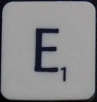 PARTS ONLY - Scrabble Board Game 1955 J.W. Spear - Production and Marketing Company Edition - (1) Plastic Letter E Only