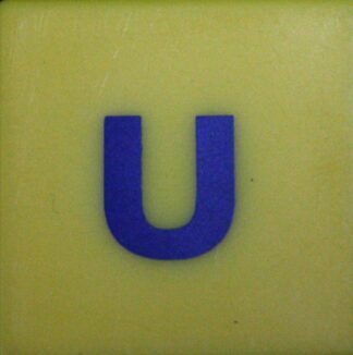 PARTS ONLY - Scrabble Junior Disney Edition Board Game - (1) Plastic Letter U Only