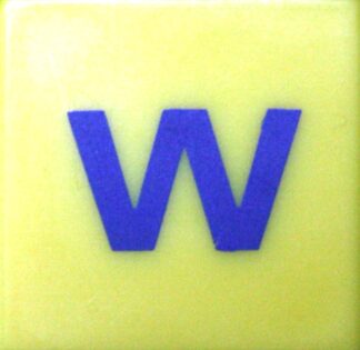 PARTS ONLY - Scrabble Junior Disney Edition Board Game - (1) Plastic Letter W Only