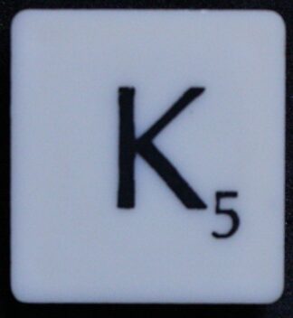 PARTS ONLY - Scrabble 1988 Spears Original Board Game - (1) Letter K Tile Only