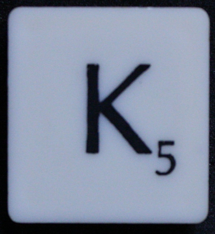 PARTS ONLY - Scrabble 1988 Spears Original Board Game - (1) Letter K Tile Only