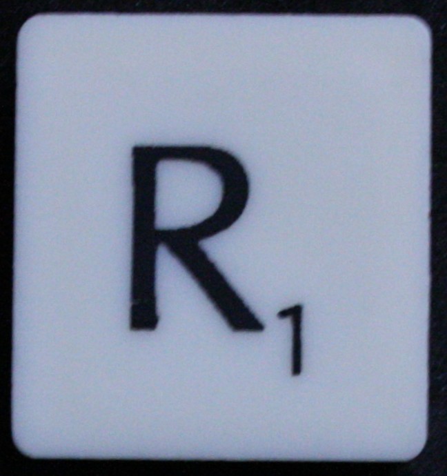 PARTS ONLY - Scrabble 1988 Spears Original Board Game - (1) Letter R Tile Only