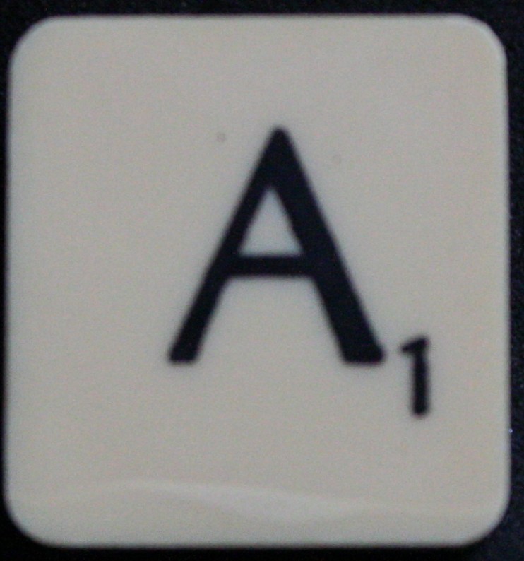 PARTS ONLY - Scrabble 1988 Spears Original Board Game - (1) Letter A Tile Only
