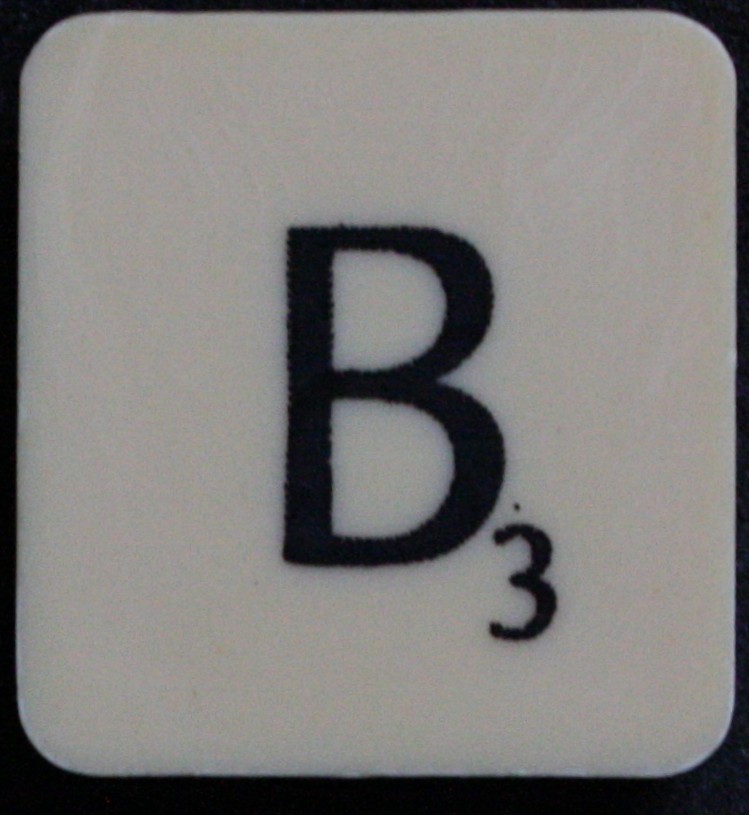 PARTS ONLY - Scrabble 1988 Spears Original Board Game - (1) Letter B Tile Only
