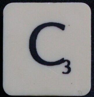 PARTS ONLY - Scrabble 1988 Spears Original Board Game - (1) Letter C Tile Only