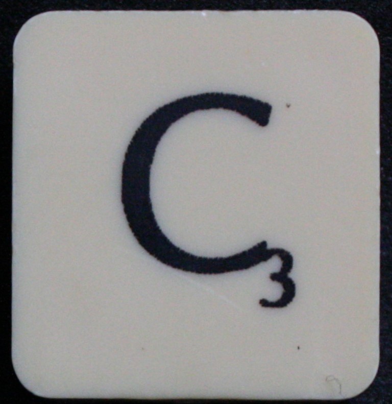 PARTS ONLY - Scrabble 1988 Spears Original Board Game - (1) Letter C Tile Only