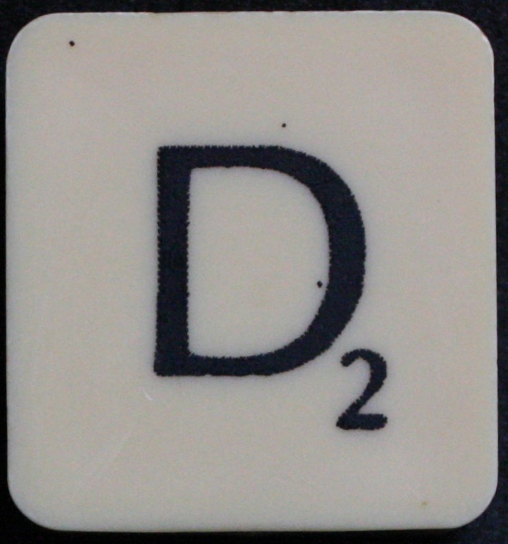 PARTS ONLY - Scrabble 1988 Spears Original Board Game - (1) Letter D Tile Only