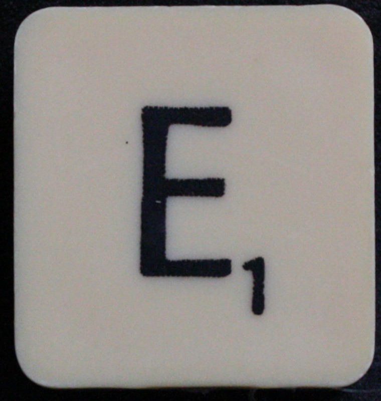 PARTS ONLY - Scrabble 1988 Spears Original Board Game - (1) Letter E Tile Only