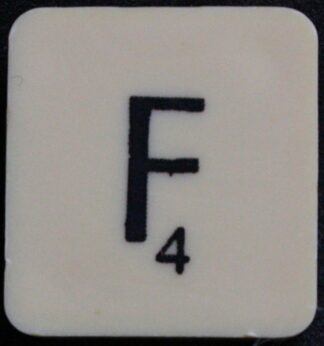 PARTS ONLY - Scrabble 1988 Spears Original Board Game - (1) Letter F Tile Only