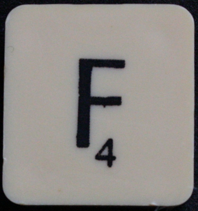 PARTS ONLY - Scrabble 1988 Spears Original Board Game - (1) Letter F Tile Only