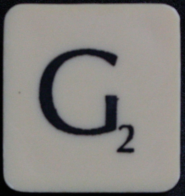 PARTS ONLY - Scrabble 1988 Spears Original Board Game - (1) Letter G Tile Only