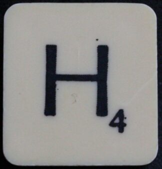 PARTS ONLY - Scrabble 1988 Spears Original Board Game - (1) Letter H Tile Only