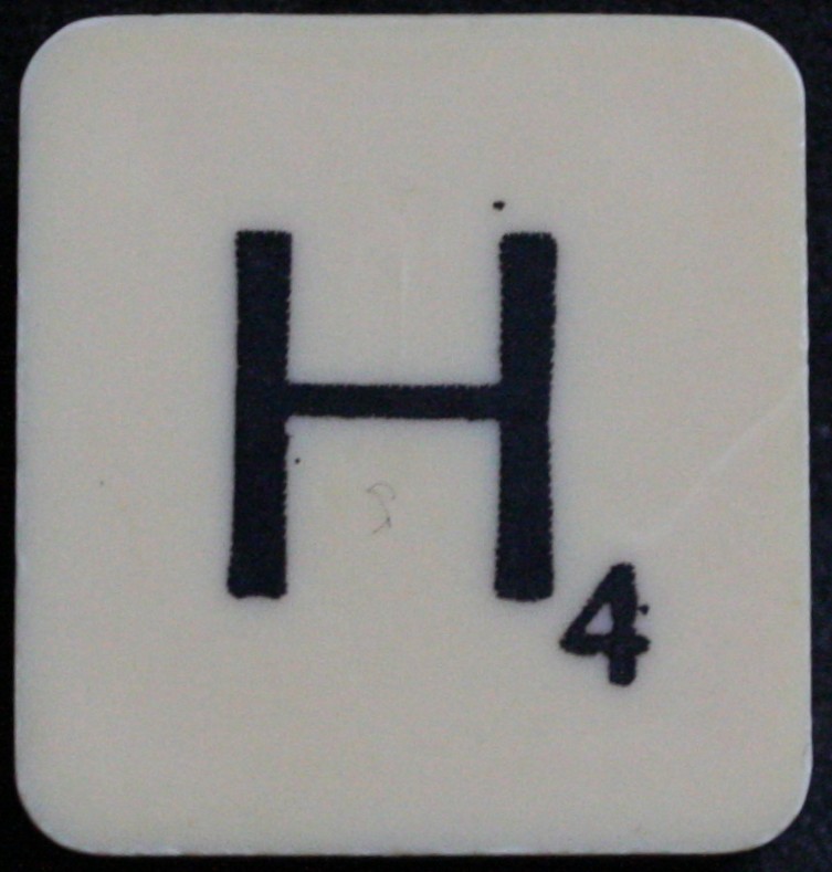 PARTS ONLY - Scrabble 1988 Spears Original Board Game - (1) Letter H Tile Only
