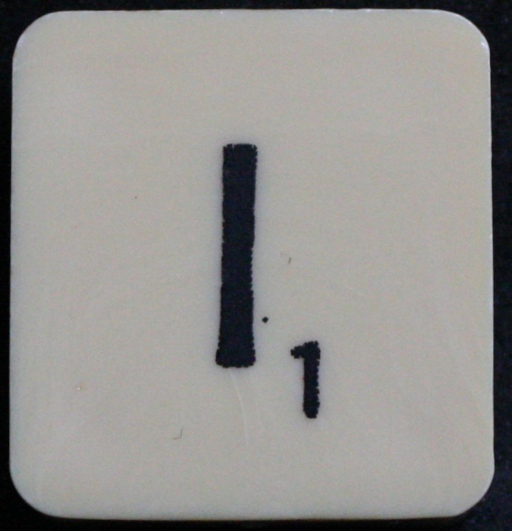 PARTS ONLY - Scrabble 1988 Spears Original Board Game - (1) Letter I Tile Only