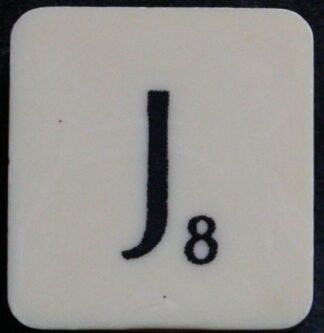 PARTS ONLY - Scrabble 1988 Spears Original Board Game - (1) Letter J Tile Only