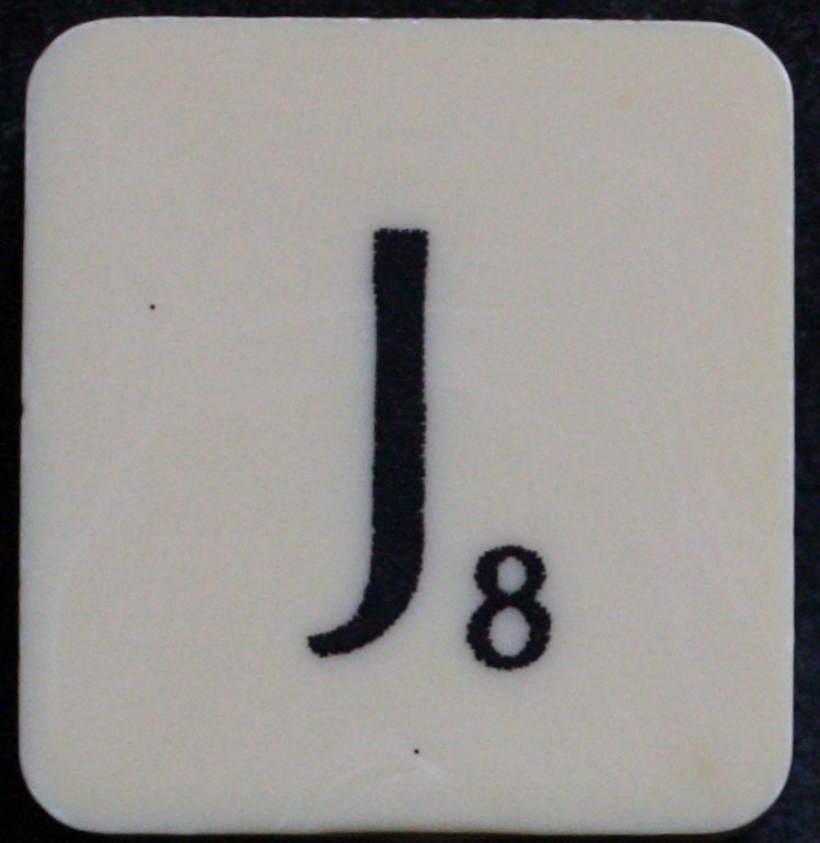 PARTS ONLY - Scrabble 1988 Spears Original Board Game - (1) Letter J Tile Only