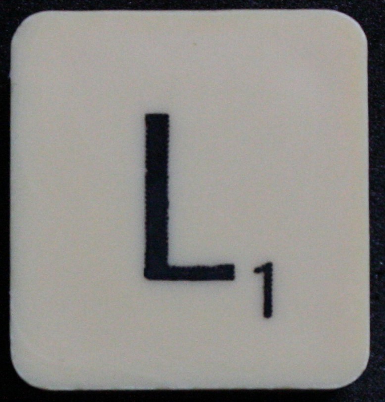 PARTS ONLY - Scrabble 1988 Spears Original Board Game - (1) Letter L Tile Only