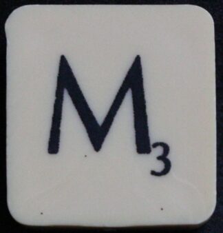 PARTS ONLY - Scrabble 1988 Spears Original Board Game - (1) Letter M Tile Only