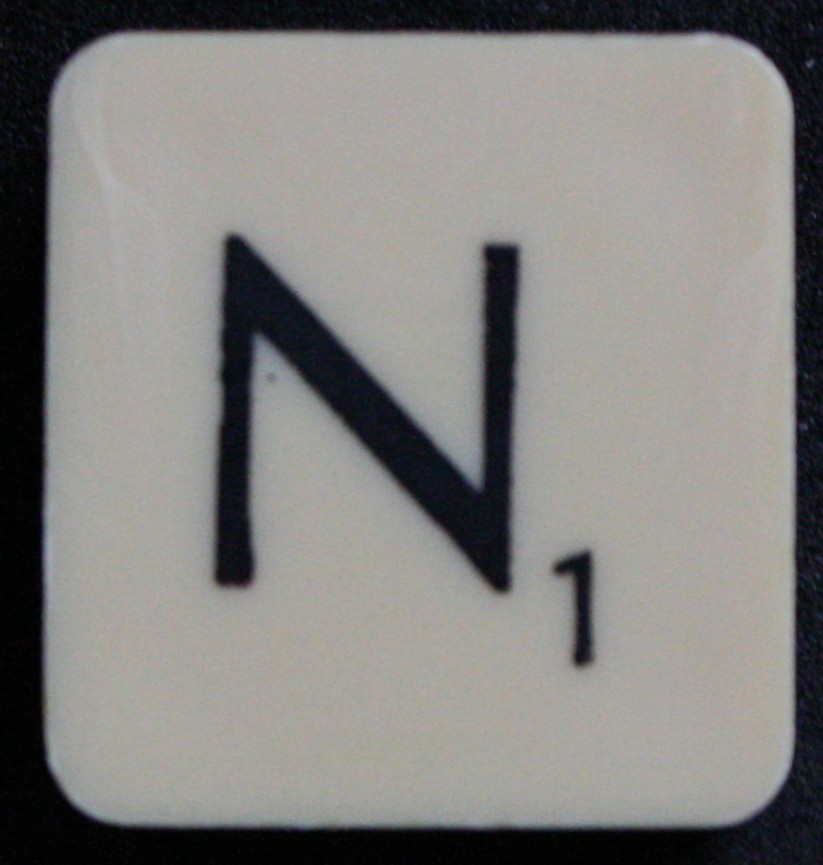 PARTS ONLY - Scrabble 1988 Spears Original Board Game - (1) Letter N Tile Only
