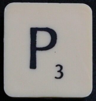 PARTS ONLY - Scrabble 1988 Spears Original Board Game - (1) Letter P Tile Only