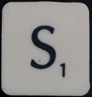 PARTS ONLY - Scrabble 1988 Spears Original Board Game - (1) Letter S Tile Only