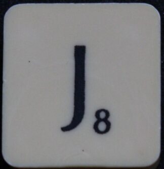 PARTS ONLY - Scrabble Board Game 1955 J.W. Spear - Production and Marketing Company Edition - (1) Plastic Letter J Only
