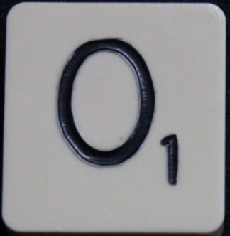 PARTS ONLY - Scrabble Board Game 1955 J.W. Spear - Production and Marketing Company Edition - (1) Plastic Letter O Only