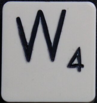 PARTS ONLY - Scrabble Board Game 1955 J.W. Spear - Production and Marketing Company Edition - (1) Plastic Letter W Only