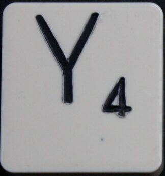 PARTS ONLY - Scrabble Board Game 1955 J.W. Spear - Production and Marketing Company Edition - (1) Plastic Letter Y Only
