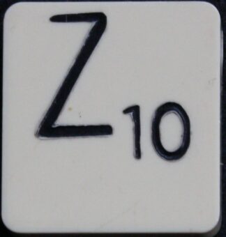PARTS ONLY - Scrabble Board Game 1955 J.W. Spear - Production and Marketing Company Edition - (1) Plastic Letter Z Only