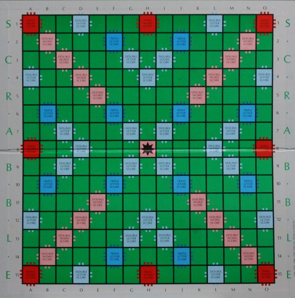 PARTS ONLY - Scrabble 1988 Spears Original Board Game - (1) Game Board Only