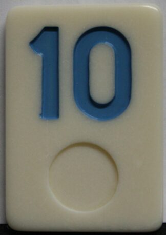 PARTS ONLY - Deluxe Rummy O Board Game - (1) Blue Number 10 Tile Only
